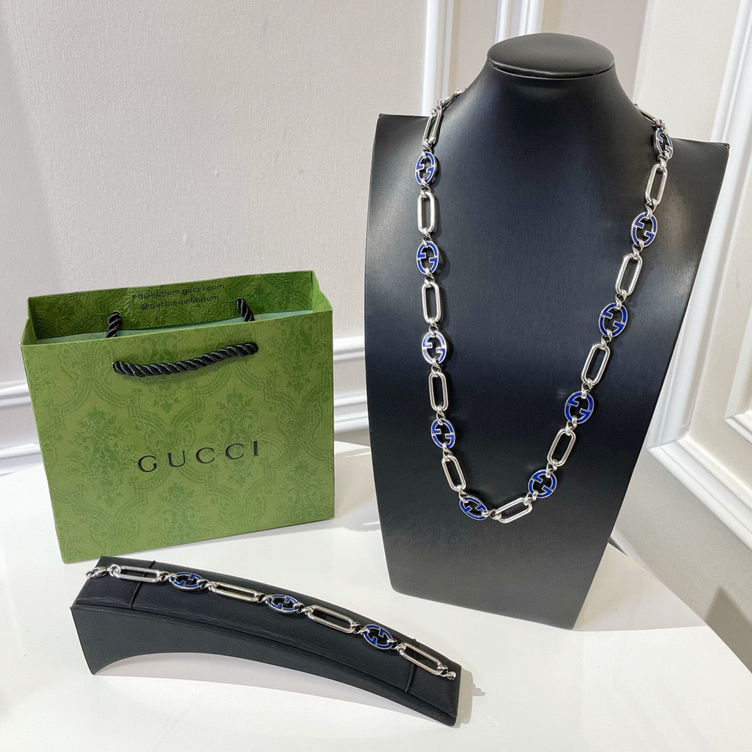 Gucci necklace & bracelet set jewelry